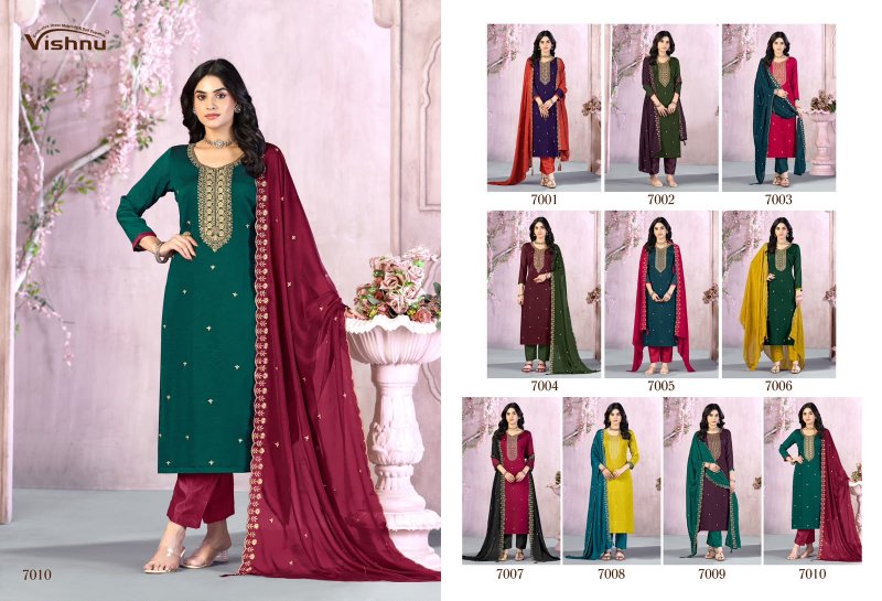 Femina By Vishnu Rangoli Crush Dress Material